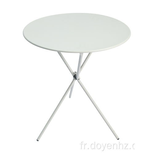 Table ronde pliante à 3 pieds en métal 60 cm